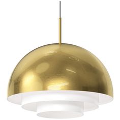 Studio Exclusives 20" Wide Modern Tiers Brass Finish Dome LED Pendant Gold Dome Light, Gold Dome Pendant Light, Brass Dome Pendant, Lamps Plus, Brass Finish, Lighting Fixtures, Lamps, Brass, Led