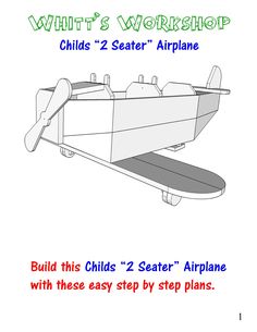 an airplane with the words what's workshop on it and below it is a drawing of