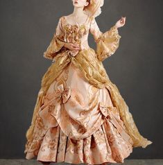 Queen Charlotte Gown European Baroque and Rococo Style Golden Dress with Lace Embroidery - Bridgerton Inspired Plus Size - WonderlandByLilian Victorian Fancy Dress, Fancy Dress Ideas, Marie Antoinette Dresses, Rococo Dress, Antoinette Dress, 18th Century Dress, 18th Century Costume, Century Dress, Golden Dress