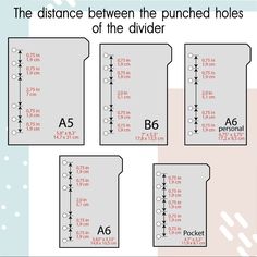 the distance between the punched holes of the divider is shown in this diagram