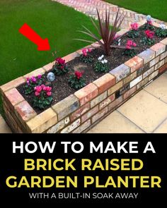 how to make a brick raised garden planter