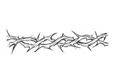 a black and white drawing of barbed wire