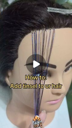 Hair Tinsel How To Put In, Hairstylist Memes, Mane Addicts, Hair Tinsel, Salon Owners, Hair Stylist Life, Hair Stuff, Formal Hairstyles, Girls Hair