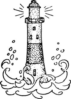 Lighthouse, Lighthouse in the water, vintage illustration Lighthouse Theme, Lighthouse Inspiration, Lighthouse Drawing, Ship Wreck, Lighthouse Tattoo, Beautiful Lighthouse, Paint And Sip, Drawing Images