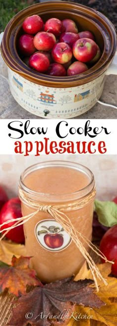 slow cooker applesauce is the perfect fall treat