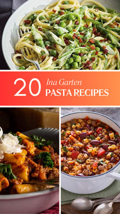 20 Ina Garten Pasta Recipes Ina Garten Italian Recipes, Ina Garten Pasta Recipes, Spaghetti Meals, Delicious Pasta Recipes, Best Ina Garten Recipes, Ina Garden, Fresh Pasta Recipes, Barefoot Contessa Recipes, Pasta Primavera Recipe