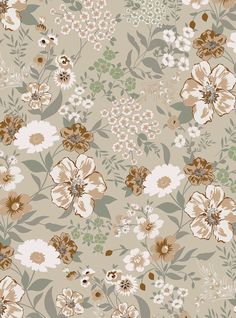 an image of a floral pattern with many flowers