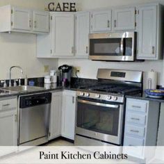 the kitchen is clean and ready for us to use in its new owner's home