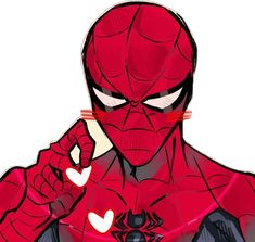 a drawing of a spider - man with his hands on his face