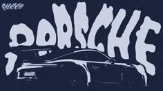 a black and white drawing of a car on a dark background with the word badchild's written across it