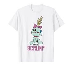 this is scrump t - shirt with an image of a cartoon character on it