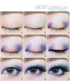 HOW TO DISNEY THE FROZEN QUEEN 'ELSA' Makeup Kawaii, Goth Make Up, Shadow Tutorial, Maquillage On Fleek, Makeup You Need, Kawaii Makeup, Fest Outfits