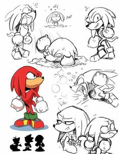 sonic the hedgehog character sketches