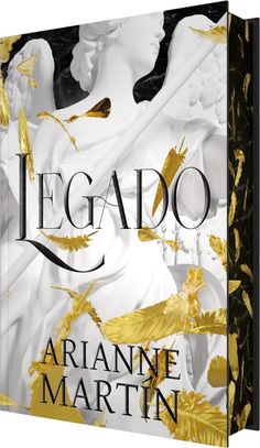 a book cover with gold leaves on it and the words legado written in black