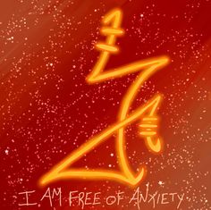 an orange and red background with the word i am free of anger written in cursive writing