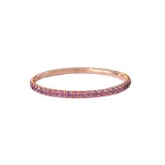 "This finely handcrafted ring is made completely of 14K solid gold and micro pavé set with genuine AAA quality round brilliant cut natural real Purple Sapphire gemstones. Perfect for stacking. ♦ Band Width: approximately 1.3mm ♦ Metal Finish: High Shine Polish ♦ This design is available in Rose, White and Yellow 14K Gold; also in 14K White Gold with Black Rhodium Plated Finish ♦ This item is proudly made in USA. *This piece comes in a Nana Bijou branded white leatherette jewelry gift box, along Round Pink Sapphire Jewelry With Pave Setting, Pink Sapphire Ring With Pave Setting, Pink Sapphire Rings With Pave Setting, Fine Jewelry Pave Setting Eternity Band For Promise Ring, Fine Jewelry Eternity Band With Pave Setting For Promise, Pink Sapphire Ring With Single Cut Diamonds, 14k Gold Jewelry With Pave Setting In Round Band, Fine Jewelry Rose Gold Stackable Rings With Pave Setting, Gift Stackable Rings With Pave Setting