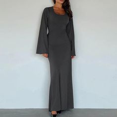 44531571130590|44531571163358|44531571196126 Long Outfit, Knit Maxi Dress, Grey Maxi Dress, Custom Made Clothing, Autumn Dress, Boho Lace, Stunning Outfits, Fashion Elegant, Maxi Knit Dress