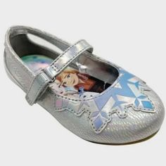 Toddler Girl’s Frozen Ballet Sandal Shoes New With Tags, No Imperfections Brand: Disney Anna Elsa Olaf Shoes Disney, Minnie Mouse Shoes, Silver Ballet Flats, Disney Dress Up, Metallic Ballet Flats, Mary Jane Ballet Flats, Black Ballerina, Disney Princess Frozen, Slip On Dress Shoes