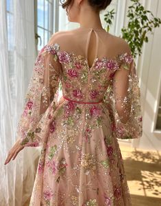 Morning Glow Blossom Gown | Teuta Matoshi Forest Ball Gown, Pink Floral Embellished Evening Dress For Wedding, Pink Floral Embellished Gown For Prom, Pink Floral Gown For Prom Season, Pink Floral Evening Dress For Spring, Pink Floral Embellished Evening Dress For Spring, Pink Floral Embellished Dress For Prom, Pink Floral Embellished Dress For Prom Season, Pink Floral Embellished Spring Gown