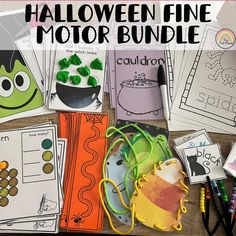 halloween fine motor bundle for kids to practice motor skills and writing with the help of their own hands