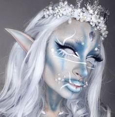 Nils Kuiper, Xmas Makeup, Creepy Halloween Makeup, Makeup For Blondes, Beauty Logo Design, Fairy Makeup, Elf Makeup