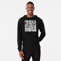 Get my art printed on awesome products. Support me at Redbubble #RBandME: https://www.redbubble.com/i/hoodie/Modern-Abstract-White-Scribble-Pattern-On-Black-by-Cultradesign/57213328.O6XP1?asc=u Redbubble Designs, Mode Vintage, Hoodie Design, Lightweight Hoodie, Keep Calm