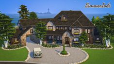 Casa The Sims, Sims 4 Family House, Sims4 Build, Bay House Plans, Sims 4 Cottage, Big Cottages, Cottage Backyard, Soft Living, Sims Inspiration