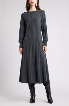 Nordstrom Long Sleeve Wool & Cashmere Sweater Dress | Nordstrom