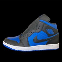 Nike Jordan 1 Mid Black Royal Blue Men Shoe Size 10 And 12 Us Men Shoes New With Box Shoes Nike Jordan, Jordan 1 Mid Black, Nike Jordan 1 Mid, Nike Jordan 1, Jordan 1 Mid, Us Man, Men Shoes Size, Nike Jordan, Jordan 1