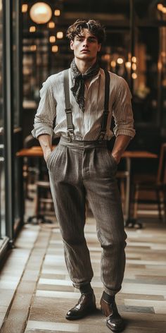 1920 Mens Fashion Casual, Vintage Hollywood Mens Fashion, The Great Gatsby Men Outfits, Vintage Male Aesthetic, Thespian Aesthetic Outfit, Explorer Aesthetic Outfit Men, Late 1800s Mens Fashion, Russian Men Outfit, Witchy Male Outfits