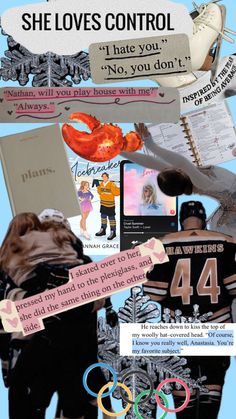 the collage shows different types of sports related items, including shoes and other things