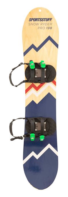 two snowboards sitting side by side on top of each other, with straps attached to them