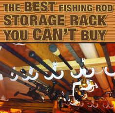 the best fishing rod storage rack you can't buy is on display in a store