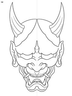 an image of a mask with horns on it