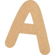 a wooden letter cut out from cardboard