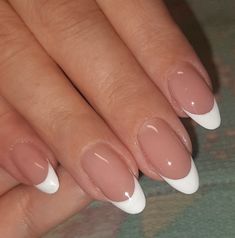 Unghie Sfumate, Nagellack Trends, Simple Gel Nails, Basic Nails, French Tip Acrylic Nails, Casual Nails, Her Nails, Classy Acrylic Nails, Neutral Nails