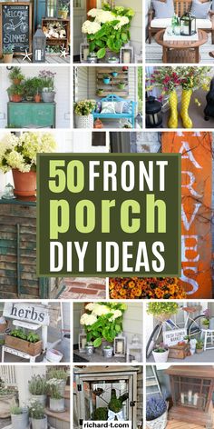 the top 50 best front porch decor ideas for spring and summer - click to see them all in this post