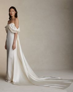 Danielle Frankel, Silk Wool, Spaghetti Strap, Spaghetti, Wedding Dresses, Train, Silk, Wool, Dresses