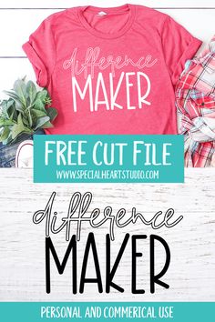 the free cut file is perfect for making t - shirts and other personalized items