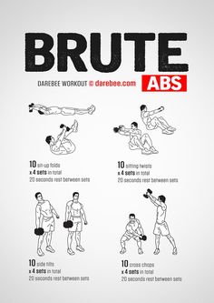 an exercise poster showing how to do the brute abs