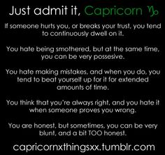 a poem that says just admit it, capricorn