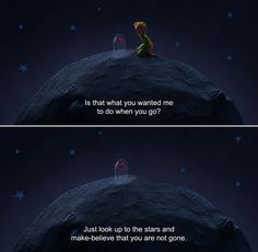 the little mermaid is sitting on top of a rock and looking up at the stars