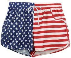 PRICES MAY VARY. Material: lightweight, breathable, Great for hot summer Features: Beautiful American Flag Red White Blue, with Stars and stripes, two side pockets can hold your phone or small accessories. Unique patriotic pattern design for showing your holiday pride, Great idea gifts for your family members or friends as a matching shorts wear Occasions: Design for Memorial Day, Flag Day, and 4th of July Independence day as a lounge Short, Casual beach swim board shorts. Size: Fits S to 2XL, U Affordable Red Shorts For 4th Of July, Cheap Cotton Jean Shorts For 4th Of July, Cheap Red Shorts For 4th Of July, Cheap Americana Jean Shorts For 4th Of July, American Flag Shorts, Pajama Bottoms Womens, Board Shorts Women, Summer Beach Shorts, American Flag Print