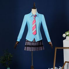 Includes: Shirt, jacket, skirt, tie.
 
Material: Feminine, uniform and so on.
 
Size: Female XS-XXL School Uniform Sets With Long Sleeves, Fitted Long Sleeve Cosplay Costume For Events, Anime Cosplay Costume With Long Sleeves, Fitted Anime School Costume, Fitted Long Sleeve Anime Cosplay Costume, Blue Long Sleeve Cosplay Costume For Events, Formal Fitted Uniform With Long Sleeves, Formal Fitted Long Sleeve Uniform, Blue Long Sleeve Cosplay Costume