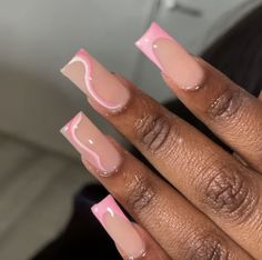 Pink And White Nail Set, Nails For Work Professional, 22nd Birthday Nails, Vacation Nails Acrylic, Medium Coffin Shape Nails, Nails Coffin Short, Long Acrylic Nail Designs