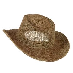 Sea Grass Straw Gambler HatMade of 100% sea grass straw.One size fits most with elastic sweat band inside, fitting up to XL (7 5/8).Adult/Unisex.Crown measures 4 inches deep.Brim measures 3 inches long.Hand wash only.Imported. Gambler sea grass straw style hat with wide brim.Circular shaped top crown.Sun protection lining on top of crown and the underbrim.Sides of brim are upturned.Inner elastic sweatband ensures a comfortable fit.Our UPF 50+ westerm straw hat protects you from the sun and maint Gambler Hat, Western Hats, Straw Hat, Hat Fashion, Straw, Band, Hats