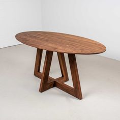 walnut elliptical oval pedestal table Oval Dining Tables, Midcentury Modern Table, Modern Oval Dining Table, Hardwood Table, Oval Dining Table, Mid Century Modern Table, Big Table, Table Extension, Organic Lines