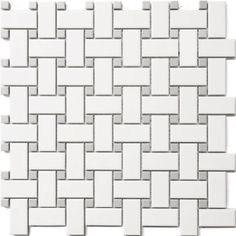 a white tile with grey squares on it