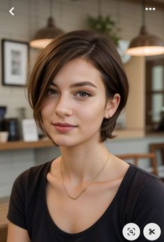 Bobs Thick Hair, Bobcut Hairstyles Short, French Women Hairstyles, Long Pixie Hair, Short Hair Model, Thick Hair Cuts, Layered Haircuts For Medium Hair, Really Short Hair, Asian Short Hair