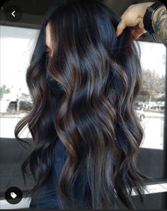 Long Dark Dimensional Hair, Chocolate Brown Hair With Black Lowlights, Dark Hair Balayage Ideas, Brunette With Black Highlights, Cool Toned Brunette With Highlights, Dark Root Brunette Balayage, Long Dark Brown Hair With Lowlights, Dark Brunette Dimensional Hair, Dark Hair Ideas For Fall